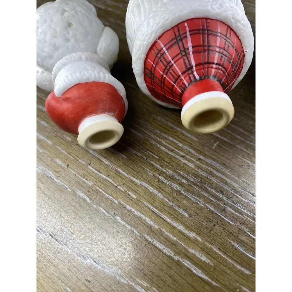 3 Old World Porcelain Christmas Light Covers Santa‎ Snowman Skiing